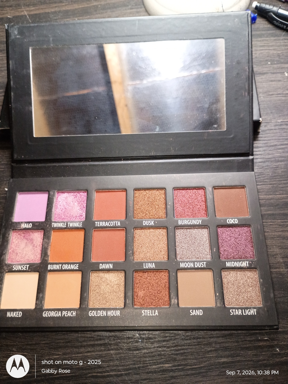 KAB Cosmetics Day+Night Eyeshadow Palette Brown & Pink NWT